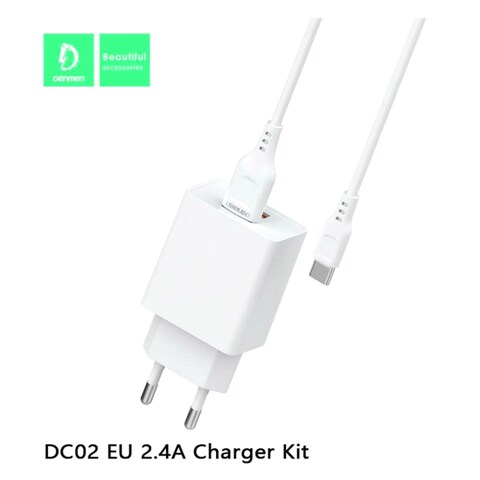 Demmen D02T 2.1A Type C Charging Kit White