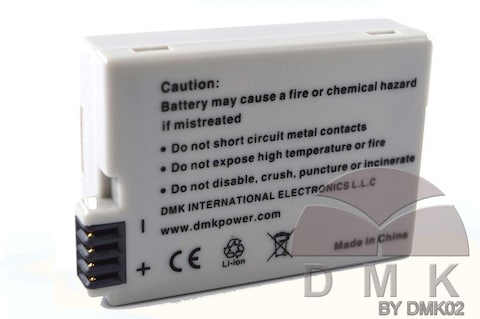 DMK Power LP-E8 Battery for Canon EOS 550D 700D Kiss X5 Rebel T3i T2i LC-E8E etc. cameras