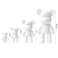 DIY CREATE YOUR OWN UNIQUE ACRYLIC FLUID POURING PAINT BEAR (9 inch - 23 cm) COMPLETE SET, colors: White, Silver, Black. Arts and Crafts, Customize Handmade Creative Birthday Gift