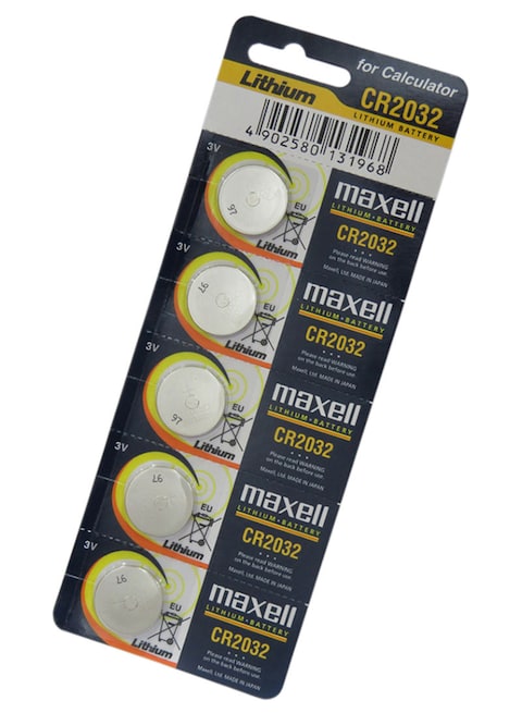 5-Piece CR2032 Lithium Batteries Set Silver