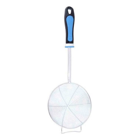 Raj Stainless Steel Skimmer With Nylon Handle Silver 15cm