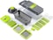 Womdee Vegetable Chopper Slicer Dicer - 12 -in -1 Onion Chopper Fruits Cutter Mandoline Slicer Food Chopper/Cutter with 7 Stainless Steel Blades, Adjustable Slicer &amp; Dicer with Storage Container