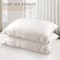 Hotel Linen Klub Pack of 2 Quilted Pillow Queen (50 x75cm) - Outer Cover: 144TC Cotton Blend Fabric, Filling:650grams Soft Fiber, Diamond Quilt Pattern