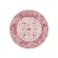 In House Velvet Turkish Round Decorative Carpet - Red - 120x120cm