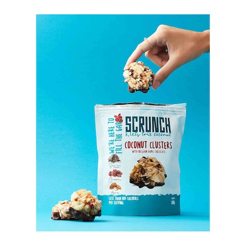 Scrunch Coconut Clusters with Almond Cranberry and Belgian Dark Chocolate - 120 gram