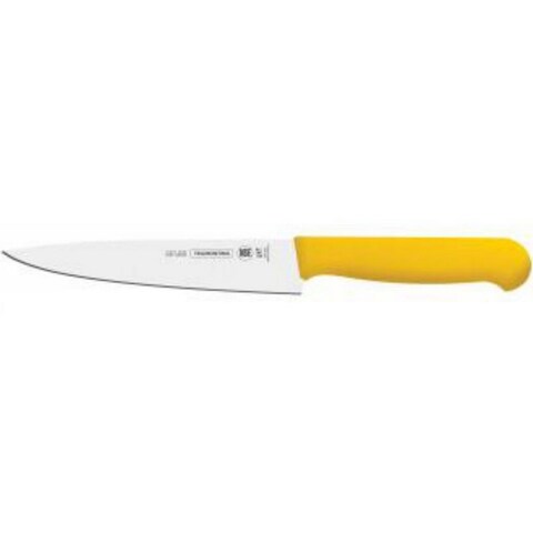 Tramontina Since 1911, Made In Brazil Professional 10 Inches Meat Knife With Stainless Steel Blade And Yellow Polypropylene Handle With Antimicrobial Protection