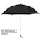 Teknum Universal Stroller Umbrella with Holder Clip Clamp, 360 Degree Rotatable - Black