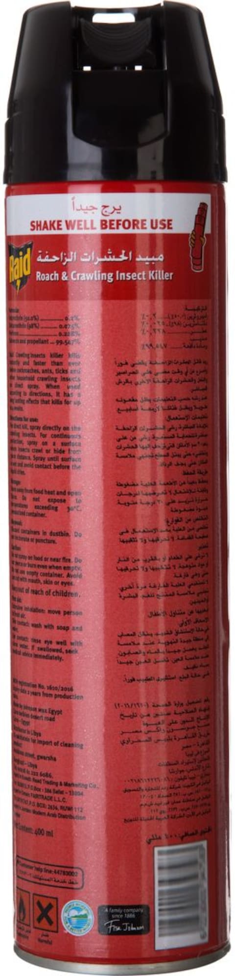 Raid Crawling and Flying Insect Killer - 400ml