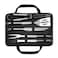 5pcs Stainless-steel BBQ Grill Tool Set with Knife Brush FoSpatula and Tong with Oxford Bag
