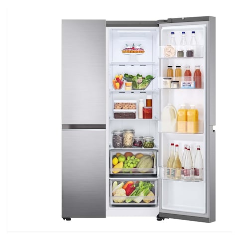 ثلاجة ال جي 655 لتر 2 باب - فضي - GC-B257SLWL