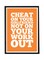 Spoil Your Wall Motivational Quote Wall Poster With Frame Orange/White/Black 30x40cm