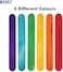 Markq Colored Popsicle Sticks 6 Inches Wooden Craft Sticks For Ice Cream, Lollipop, Waxing, Resin Stirring, Kids Art Supplies (60 Pieces)