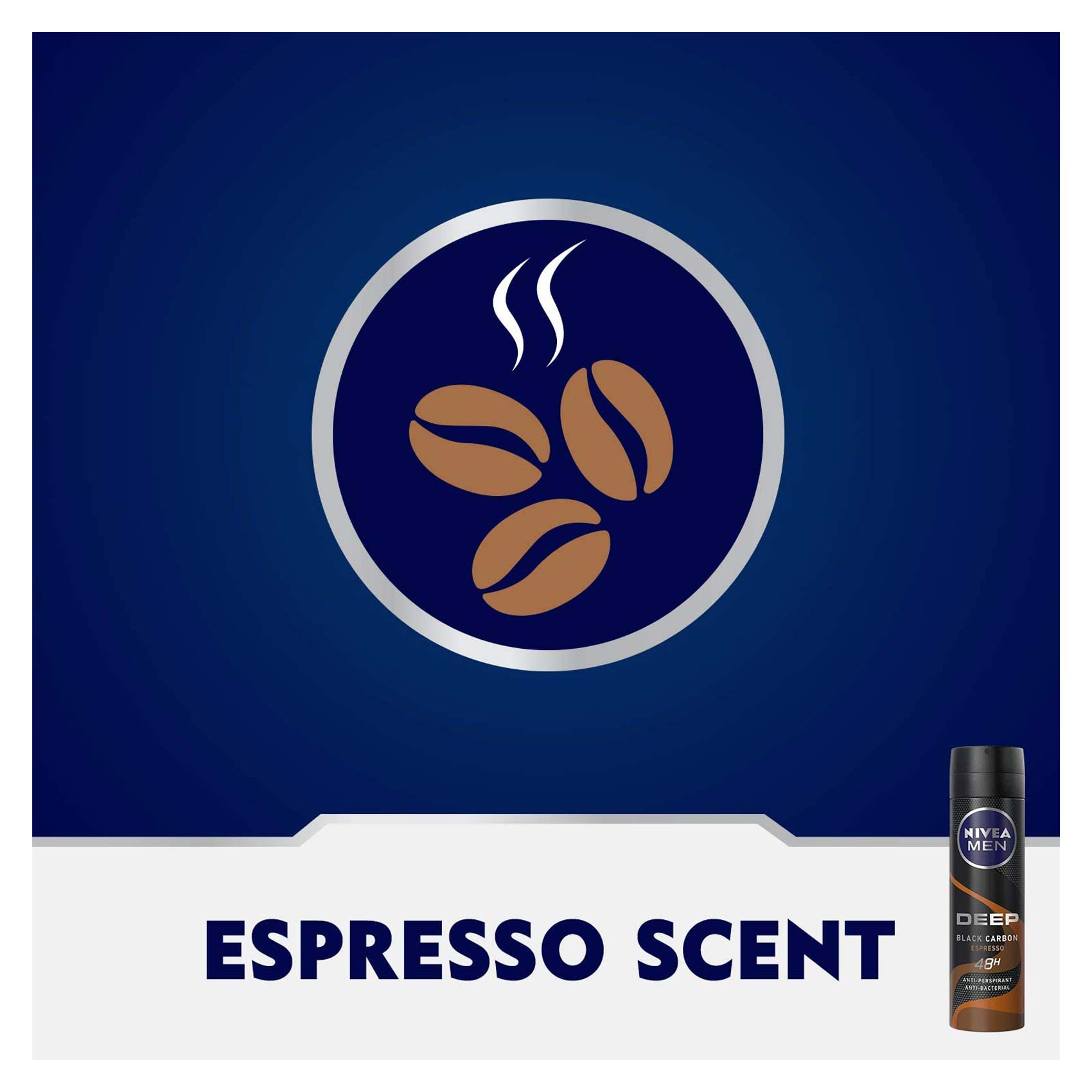 Nivea Deep Black Carbon Espresso Anti-Perspirant Spray - 150ml