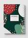 Lowha Spiral Notebook With 60 Sheets And Hard Paper Covers With Floral &amp; Dots Design, For Jotting Notes And Reminders, For Work, University, School