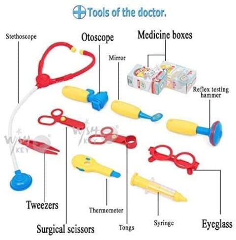 Generic 2 in 1 Kids Pretend Doctor Play Set Carry Medical Suitcase w/ Medical Table , Kids Pretend Doctor Nurse Medical Toy Set (Doctor Set)