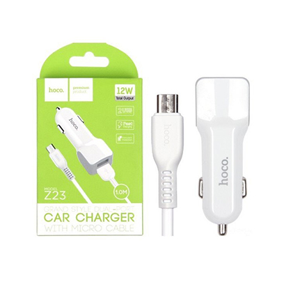 Hoco Car Charger Z23 With Mirco USB