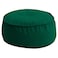 In House Round Decorative Linen Bean Bag - 100x25 cm - Dark Green