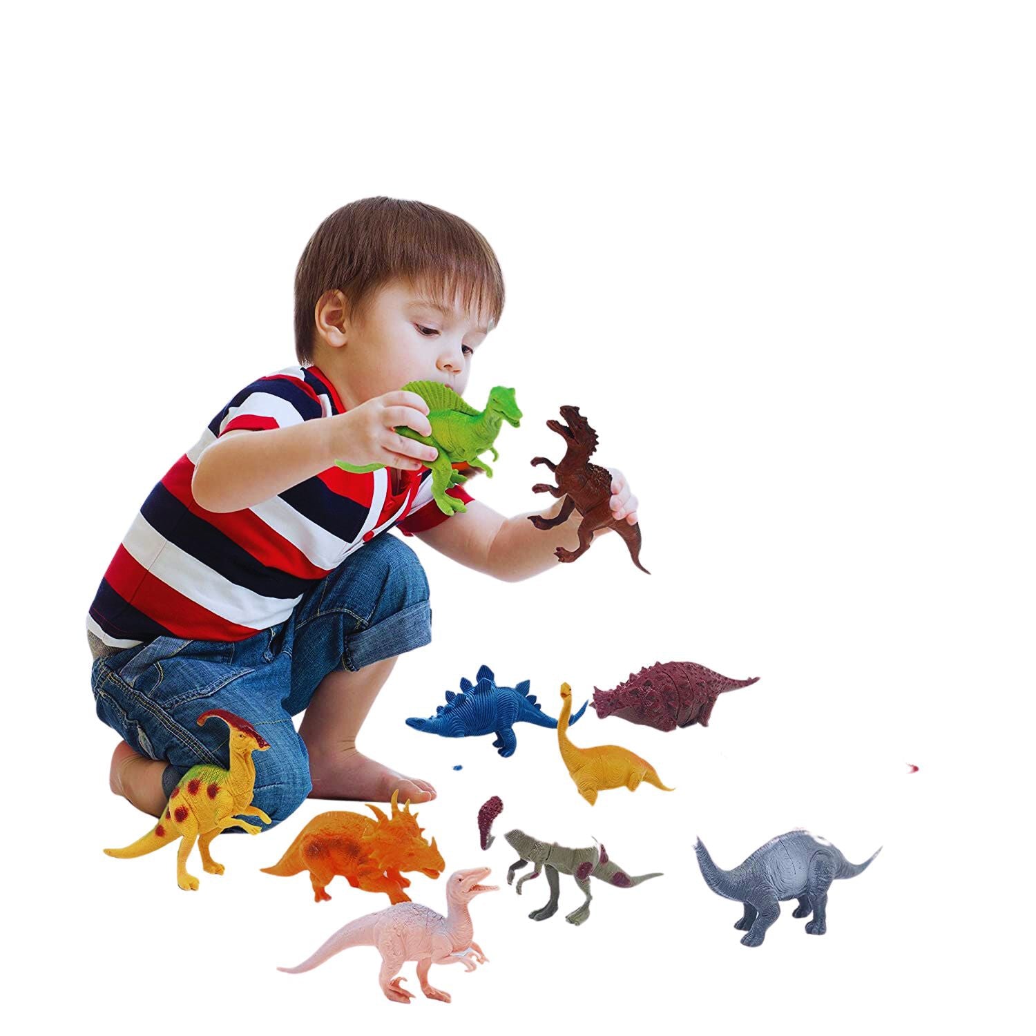 FITTO Realistic Wild Animal Figures - Set of Vinyl Plastic Animals for Kids