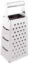 Restaurantware Box Grater, Cheese Grater, Vegetable Grater - 4 Sided Grater - Heavy Duty Stainless Steel - 1ct Box - Met Lux