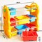 Rbwtoys Deluxe Multi-Bin Toy Organizer With Storage Bins, Toy Storage Box For Boys &amp; Girls, Plastic Shelf, Racks, Organiser Kids Stuffs RW-16623 Orange Color