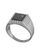 Guy Laroche Stainless Steel Ring with Black Ion Plating Sz 62 For Men, Silver and Black,4TX004AV-62