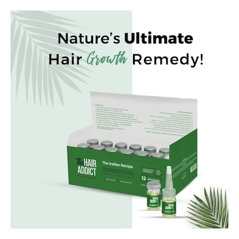 The Hair Addict The Indian Recipe Hair Growth Oil Vials 10ml Pack of 12
