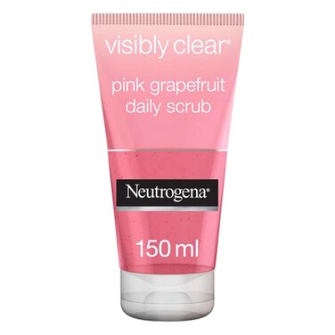 Neutrogena Visibly Clear Facial Scrub, Pink Grapefruit - 150 ml