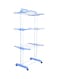Generic Foldable Clothes Drying Rack White/Blue 64X168X50cm