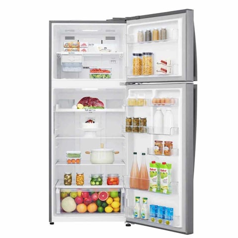 LG Top Mount Refrigerator With Inverter Compressor 438L GR-C619HLCL Platinum Silver