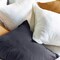 Luna Home 1 Piece 50*50cm Size, 100% Linen Cushion Cover, Solid Dark Gray.