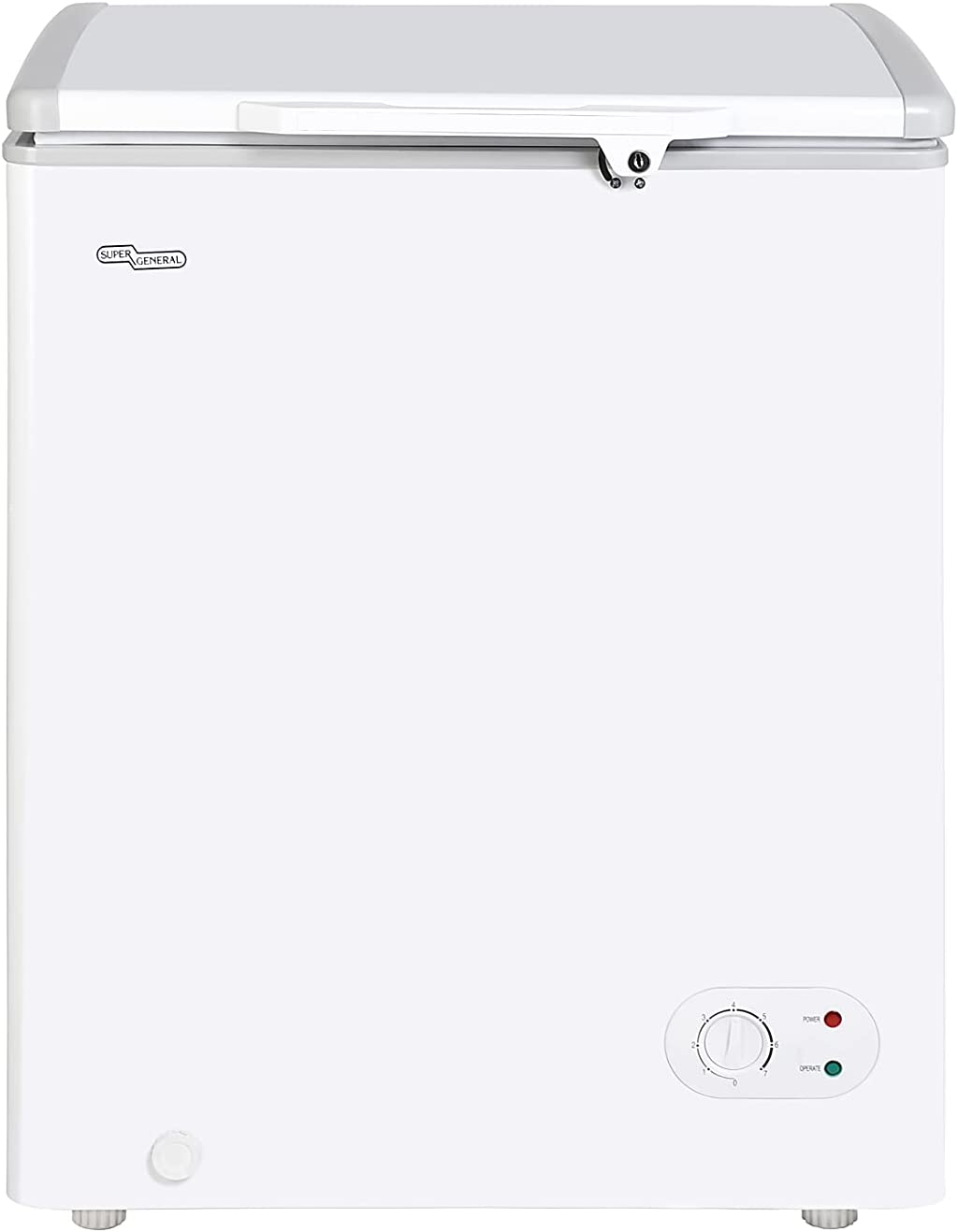 Super General 100L Net Capacity Single Door Chest Freezer White SGF155H