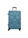 PARA JOHN 3-Piece Hard Side ABS Luggage Trolley Set 20/24/28 Inch Blue