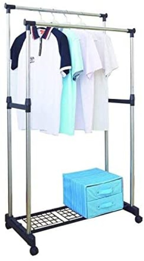 Buy Generic Double-Pole Telescopic Clothes Hanger in Saudi Arabia