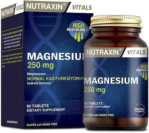 Nutraxin Vitals Magnesium 250mg 60 Tabs