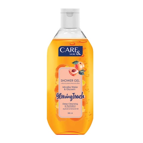 Care and More Shower Gel - Apricot and Almond Oil - 550ml