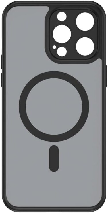 Huntkey iPhone 15 Pro Magsafe Case Clear【Strong Magnet N52】【Shockproof Airbag Protection】iPhone 15 Pro Cover Black Anti-Scratch Cover for iPhone 15 Pro 6.12 inch Clear Inclusive lens (Black)
