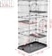 Large cat cage, Thickened base metal wire , 3 layer cage, Multiple large doors with spring door lock, 3 platforms and 1 cat ramp, Indoor cat cage, Suitable for multiple cats (Black/Grey)