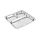 Raj Square Stainless Steel Pav Bhaji Tray Silver 9inch
