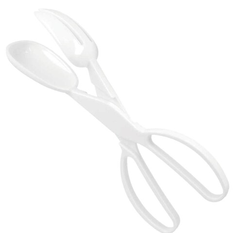 Metaltex Plastic Salad Tongs with Servers Primavera-White