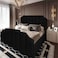 In House Taj Velvet Bed Frame - Queen - 200x160 cm - Black
