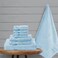 Comfy 8 Piece 100% Combed Cotton 550 GSM Highly Absorbent Towel Set - Sky Blue
