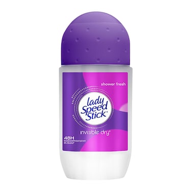 Lady Speed Stick Invisible Dry Antiperspirant Deodorant Shower Fresh Roll-On Clear 50ml