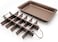 Lsdd Non-Stick Brownie Pan Tin With Dividers, Heavy-Duty Divided Brownie Tray, 18-Cavity, 12 By 8 Inches (Dark Brown)