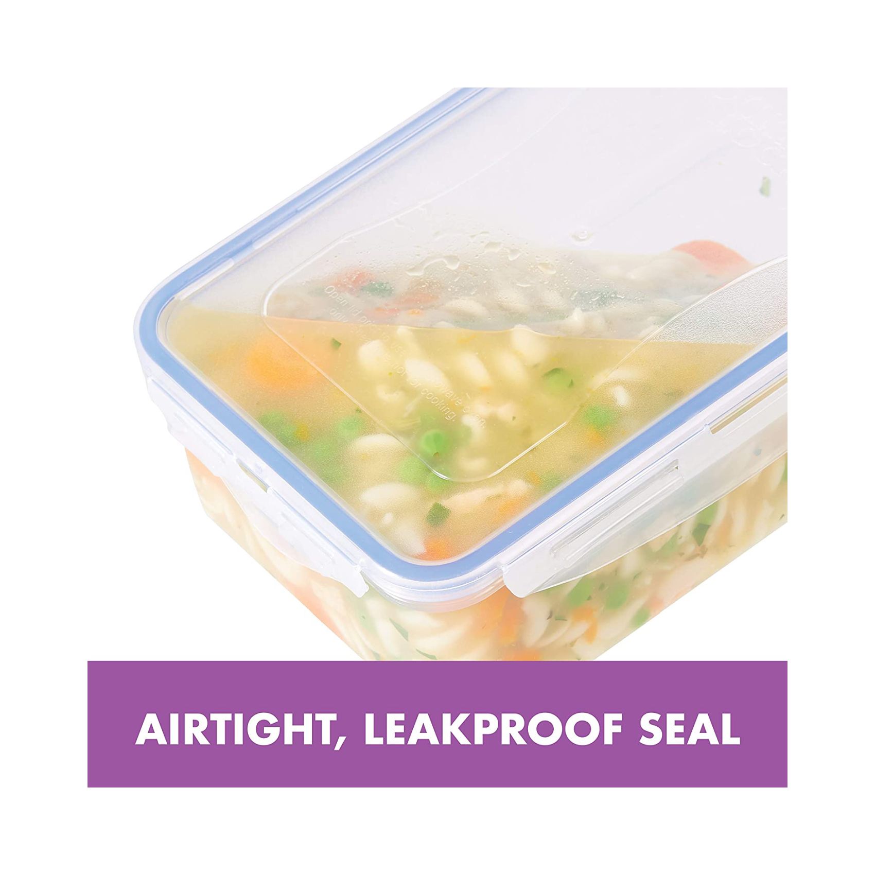 Lock &amp; Lock Classic Square Food Container Clear/Blue 600ml