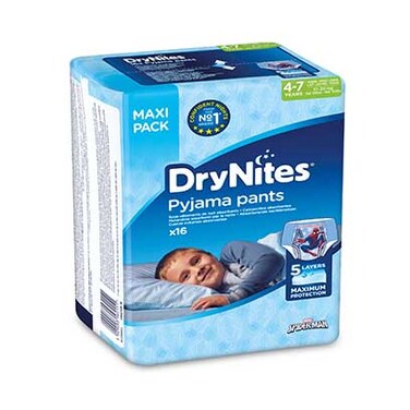Huggies Drynites Pyjama Pants Jumbo Pack 4-7 Years 17-30KG 16 Count