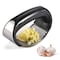 AMERTEER Garlic Press Rocker, Stainless Steel Garlic Mincer Crusher Professional Kitchen Gadgets Garlic Chopper with Ergonomic Handle, Silicone Garlic Peeler