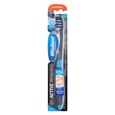 Wisdom Active Whitening Charcoal Toothbrush Medium