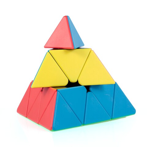 Generic-Pyramid Speed Cube Triangle Magic Cube Pyramid Stickerless Cube Puzzle Cube for Beginners Kids