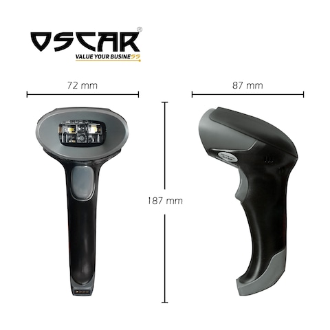 OSCAR UniBar II BT 3 In 1 Wireless Bluetooth 5.0 Wired  20000 Memory  Android IOS MacOS Windows  2D 1D QRCode Barcode Scanner  Scans QR Code From Mobile Phone  USB Dongle Bluetooth Wired