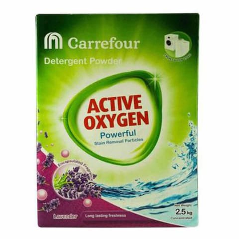 Carrefour Lavender Active Oxygen Top And Front Load Detergent Powder 2.5Kg